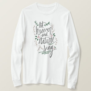 Deixe o céu cantar camisa de mulher de longa mang