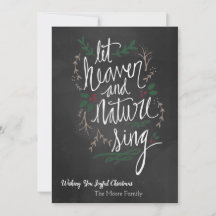 Deixe o Céu e a Natureza cantar o cartão de Natal