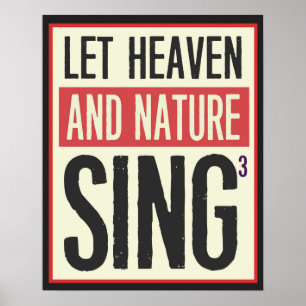 Deixe o céu e a natureza cantar o poster vintage