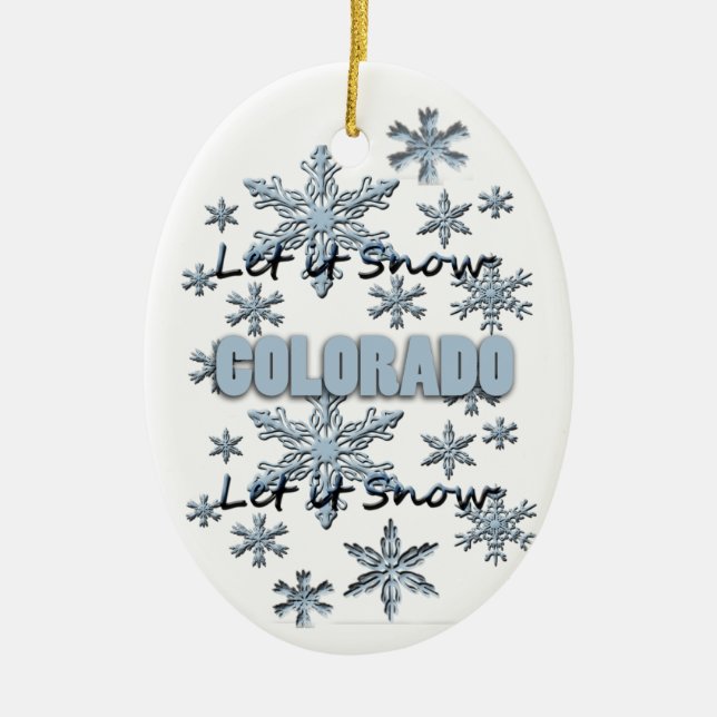 Deixe-o Enfeites de natal Snow Colorado (Frente)