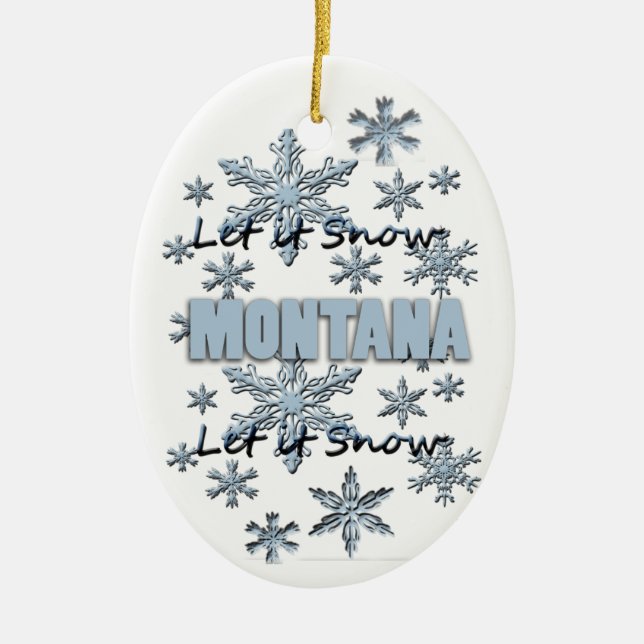 Deixe-o Enfeites de natal Snow Montana (Frente)