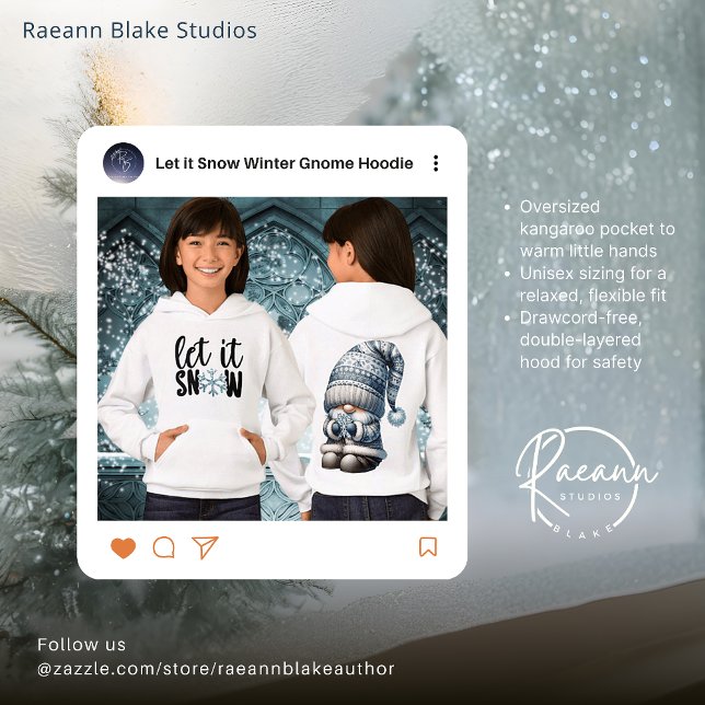 Deixe-O Nadar Gnomos De Inverno Pullover Hoodie (Criador carregado)