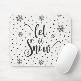 Deixe-o nevar a caligrafia natalícia | Mousepad