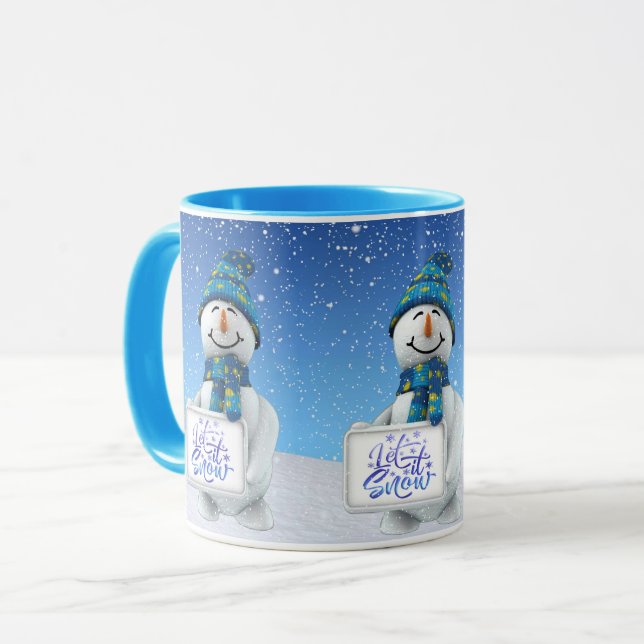 Deixe-o nevar caneca de Natal (Frente Esquerda)