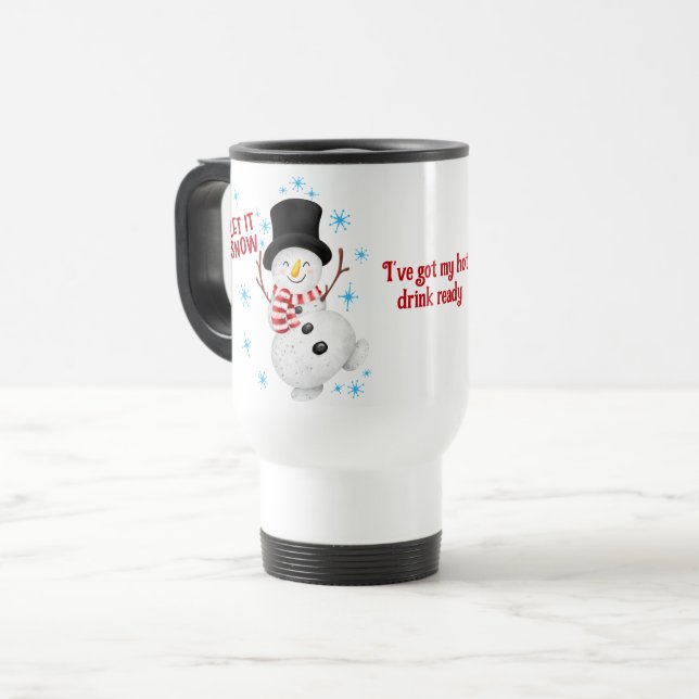 Deixe-o nevar Caneca de viagem (Frente Esquerda)