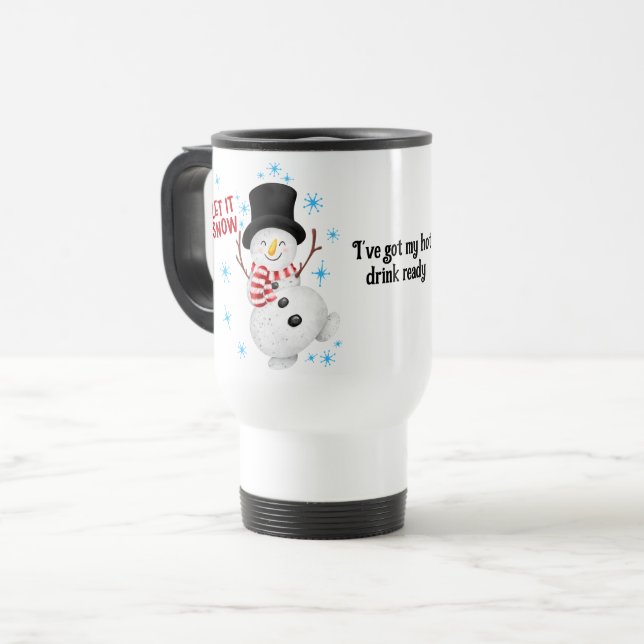 Deixe-o nevar Caneca de viagem (Frente Esquerda)