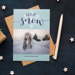 Deixe-o nevar Cartões com fotos de férias