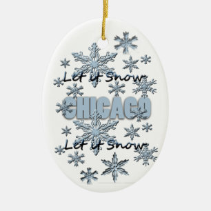 Deixe-o nevar Enfeites de natal de Chicago