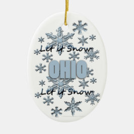 Deixe-o nevar Enfeites de natal de Ohio