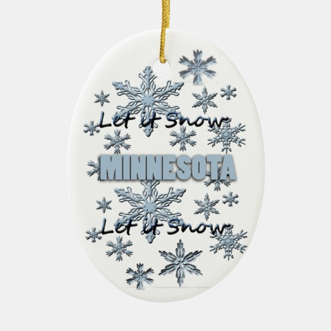 Deixe-o nevar Enfeites de natal Minnesota (Frente)