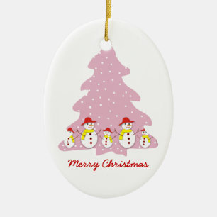 Deixe-o nevar Enfeites de natal personalizado