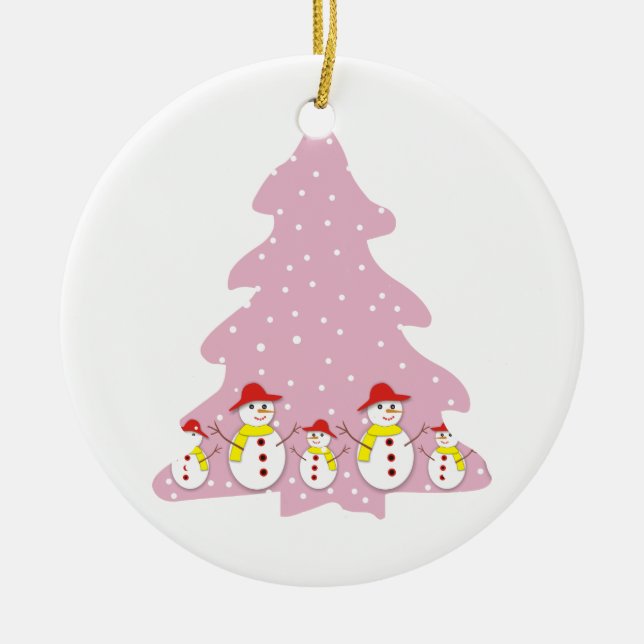 Deixe-o nevar Enfeites de natal personalizado (Frente)