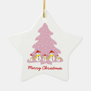 Deixe-o nevar Enfeites de natal personalizado