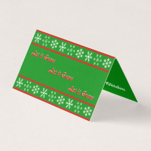 Deixe-o nevar no cartão vermelho