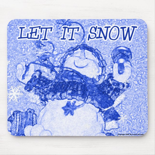 Deixe-o nevar no Mousepad (Frente)