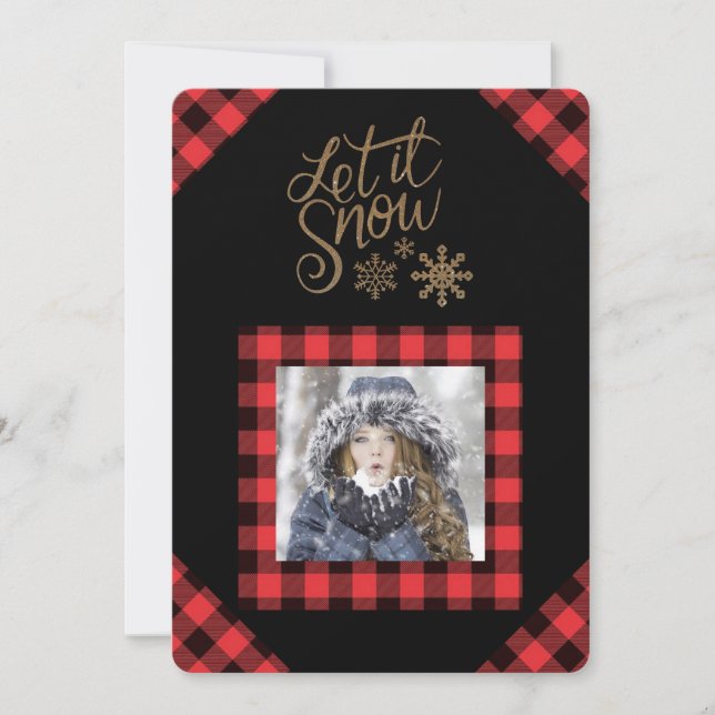 Deixe-o nevar Red Buffalo Verificar Cartão de Féri (Frente)