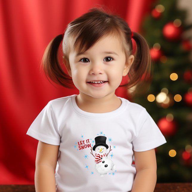 Deixe-o nevar, Snowman Toddler T-shirt (Criador carregado)