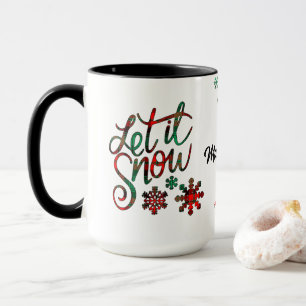 Deixe-o nevar Xadrez caneca de Natal