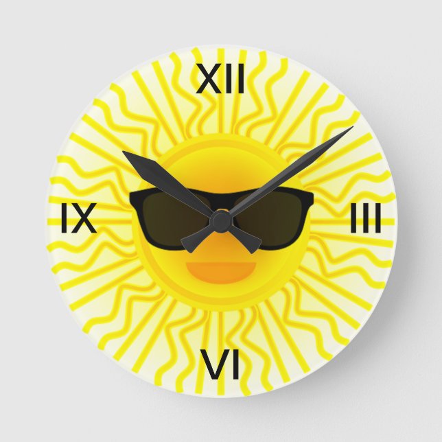 Deixe o Sol brilhar no relógio de parede (Frente)
