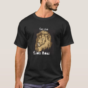Deixe o t-shirt do rugido do leão