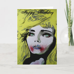 "Deixe-Os Comer Bolo" Cartão de Aniversário