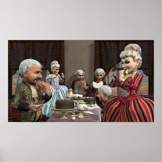 Deixe-Os Comer Bolo - Poster Pequeno (Frente)