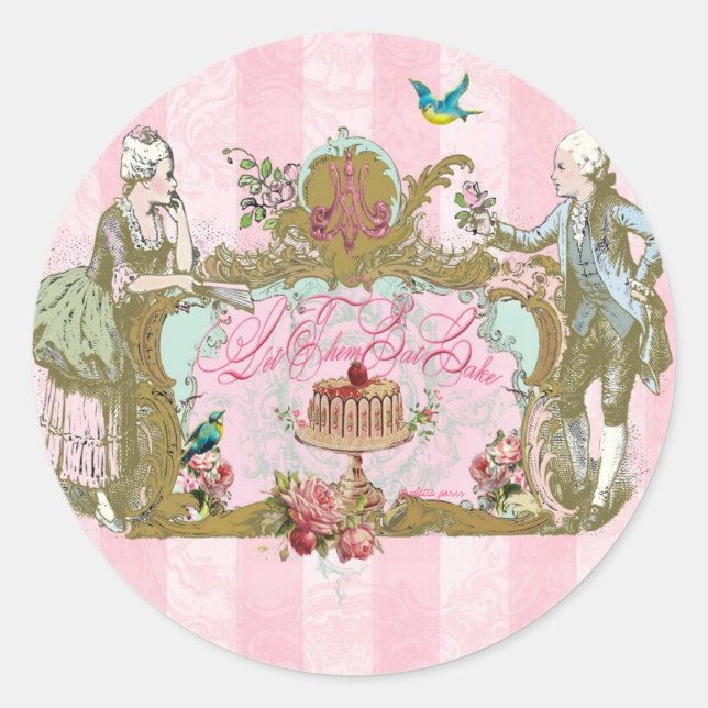 Deixe-os comer selos ou adesivos (Frente)