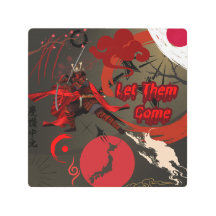 Deixe-os vir, guerreiro japonês Samurai