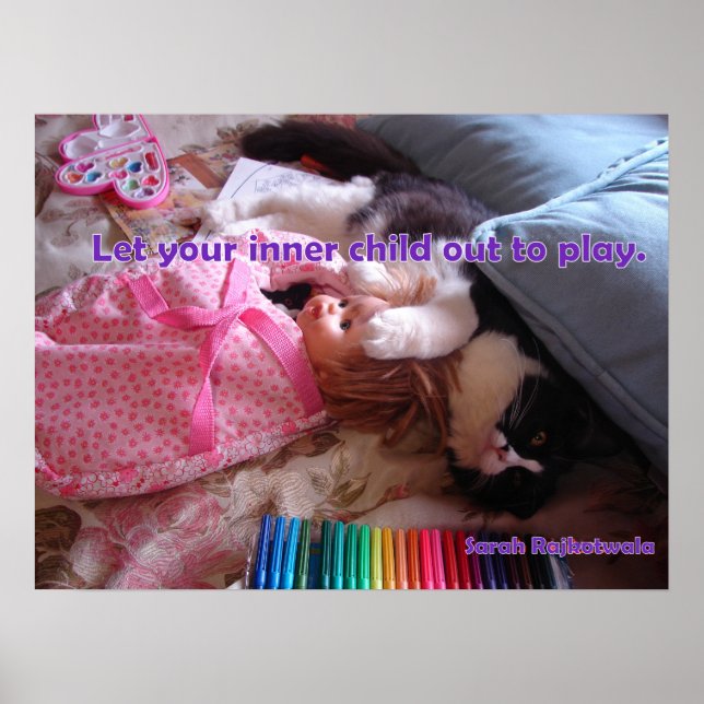 Deixe seu Filho Interior Sair Poster de Gato de Tu (Frente)