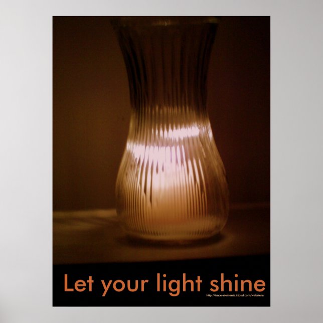 "Deixe sua luz brilhar" poster (Frente)
