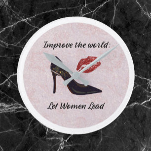 Deixem as mulheres liderarem o relógio de parede a