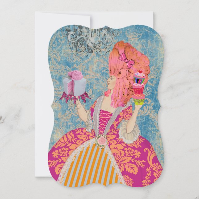 Deixem que Comam Bolo ~ Convites / RSVP (Frente)