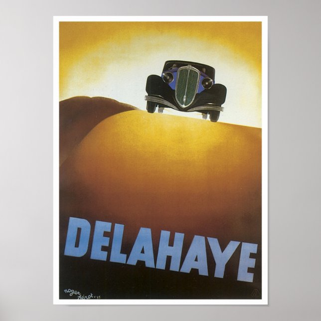 Delahaye Vintage Auto Poster (Frente)
