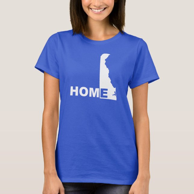 Delaware Casa Longe Da Camiseta Do Estado (Frente)