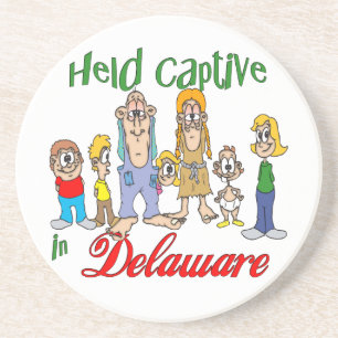 Delaware Funny Trailer Park Sandstone Porta copos