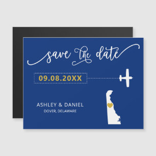 Delaware Wedding Salve o Cartão de Data, Mapa