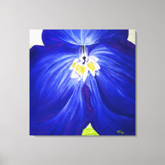 Delfinium - Pintura original, canvas