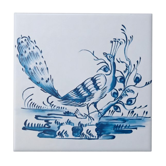 delft azulejos reproduções padrão de vintage pássa (Frente)