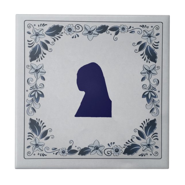 Delft Blue azulejo Girl with a Pearl Earring (Frente)