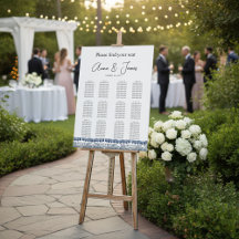 Delft Blue Tulip Seating Weding Chart Wedding