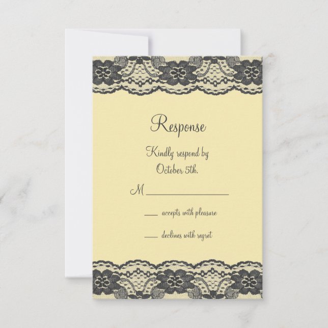 Delicado e de Renda RSVP (amarelo) (Frente)