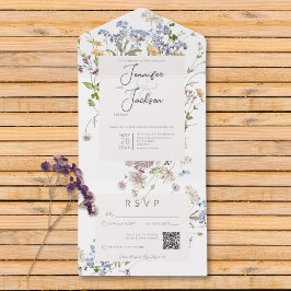 Delicar Boho Wildflower White Código QR