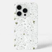 Delicar capas de iphone Floral Verde com Botão Sua