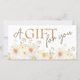 Delicar certificado de presente de margarida