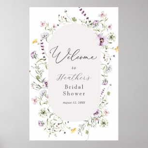 Delicar Chá de panela Wildflower Welcome Poster