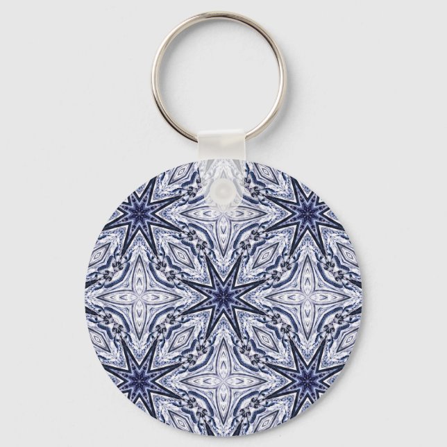 Delicar chaveiro branco e azul elegância (Frente)