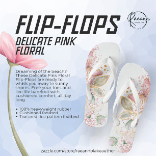 Delicar Chinelos Florais Rosa