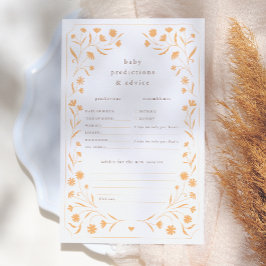 Delicar Jogo de Aviso de Predição de Chá de fralda