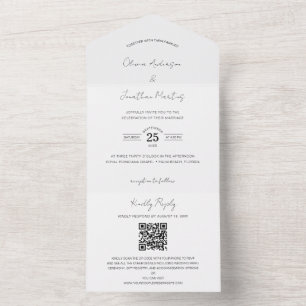 Delicar RSVP de Código QR de Casamento de Foto