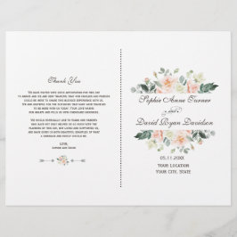 Delicate Blush White Cream Flowers Programa de Cas